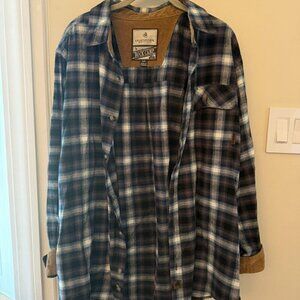 The Original Buck Camp Legendary Whitetails Flannel Button Down Mens Medium Fall